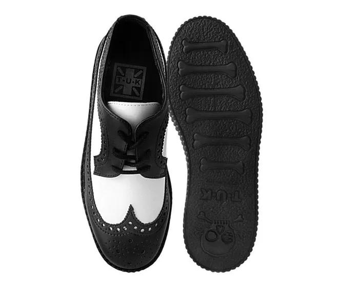 Black and White Wingtip TUKskin Viva Low Creeper Men TUK Shoes Dress Shoes Black and White Wingtip TUKskin Viva Low Creeper Men TUK Shoes Dress Shoes