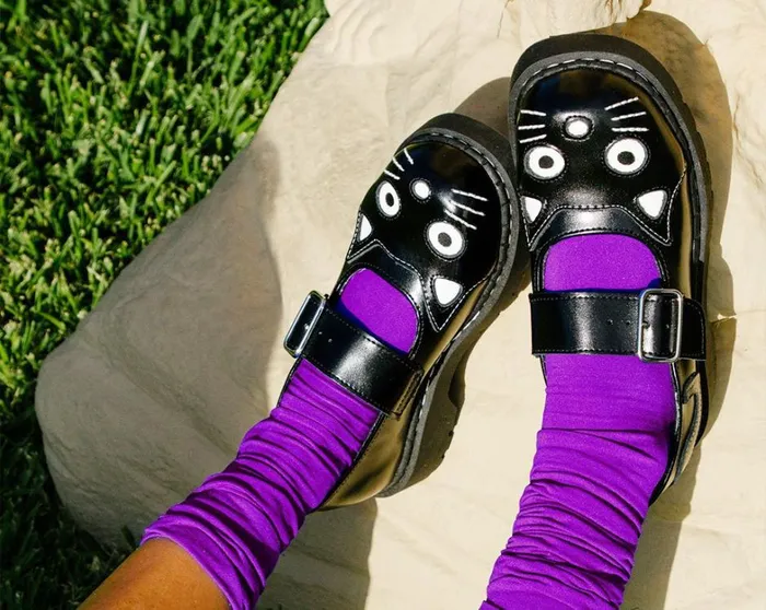 Black And White Kitty Mary Jane Women TUK Shoes Mary Janes Black And White Kitty Mary Jane Women TUK Shoes Mary Janes