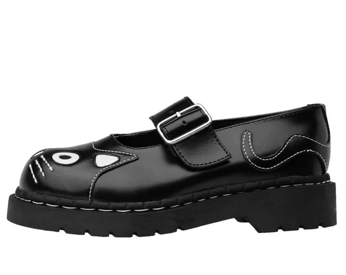 Black And White Kitty Mary Jane Women TUK Shoes Mary Janes Black And White Kitty Mary Jane Women TUK Shoes Mary Janes
