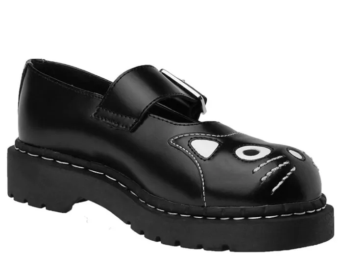 Black And White Kitty Mary Jane Women TUK Shoes Mary Janes Black And White Kitty Mary Jane Women TUK Shoes Mary Janes