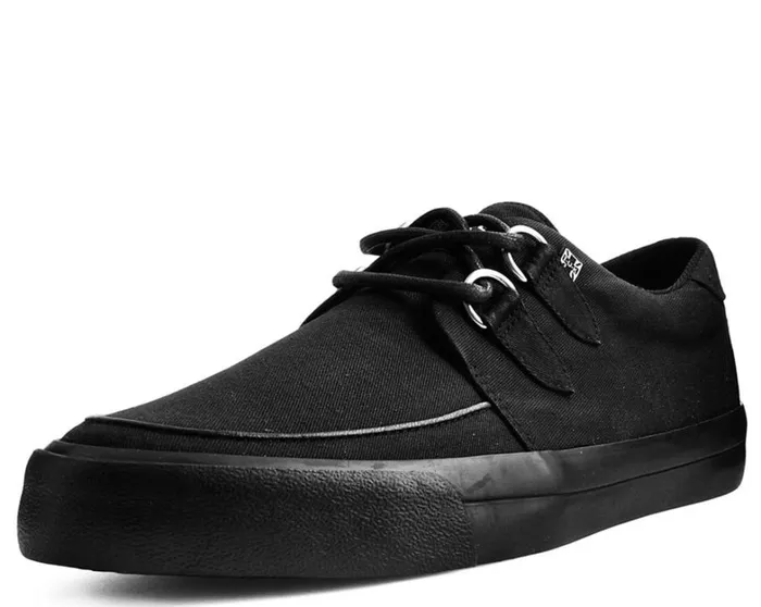 Black Basic Twill DRing Vegan Sneakers Men TUK Shoes Vegan