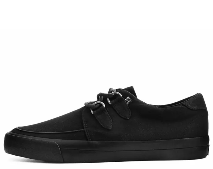 Black Basic Twill DRing Vegan Sneakers Men TUK Shoes Vegan Black Basic Twill DRing Vegan Sneakers Men TUK Shoes Vegan