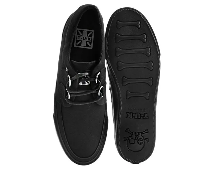 Black Basic Twill DRing Vegan Sneakers Men TUK Shoes Vegan Black Basic Twill DRing Vegan Sneakers Men TUK Shoes Vegan