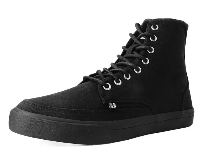 Black Canvas 8Eye Sneaker Boot Women TUK Shoes Sneakers