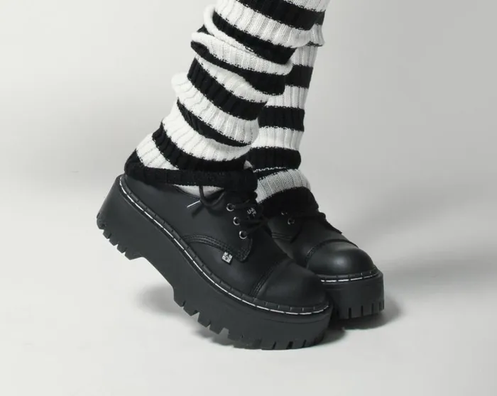 Black Cap Toe Double Decker Brogue Men TUK Shoes Vegan Black Cap Toe Double Decker Brogue Men TUK Shoes Vegan