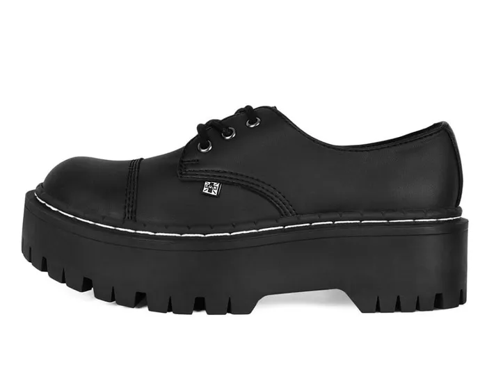 Black Cap Toe Double Decker Brogue Men TUK Shoes Vegan Black Cap Toe Double Decker Brogue Men TUK Shoes Vegan