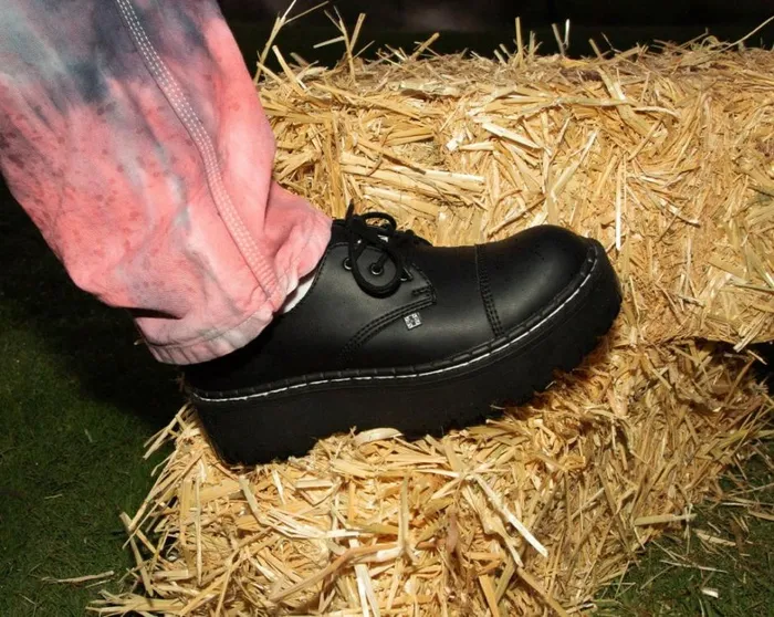 Black Cap Toe Double Decker Brogue Men TUK Shoes Vegan Black Cap Toe Double Decker Brogue Men TUK Shoes Vegan