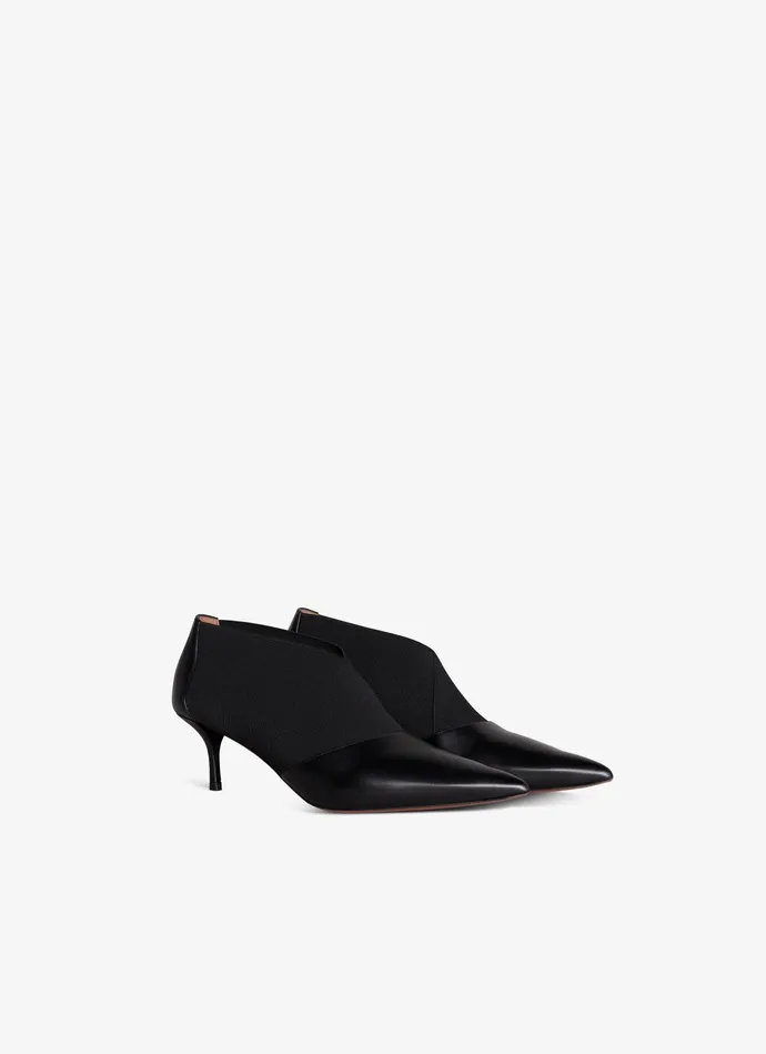 Black ELASTIC PUMPS IN CALFSKIN Women Alaa Boots and Ankle Boots