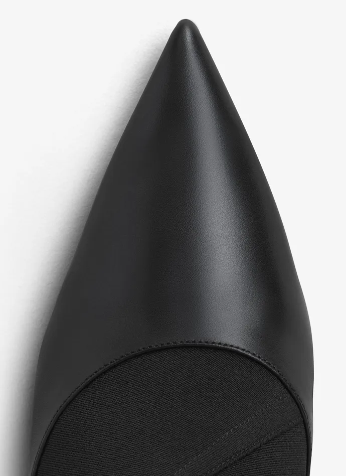 Black ELASTIC PUMPS IN CALFSKIN Women Alaa Boots and Ankle Boots