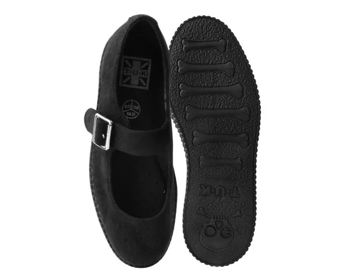 Black Faux Suede Viva Low Mary Jane Women TUK Shoes Mary Janes Black Faux Suede Viva Low Mary Jane Women TUK Shoes Mary Janes