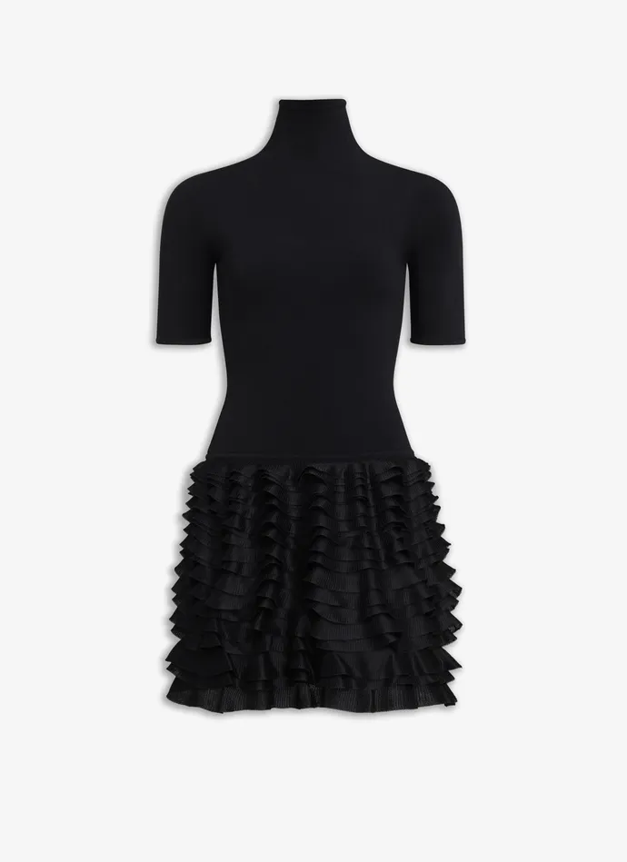 Black FRILL MINI DRESS Women Alaa Dresses
