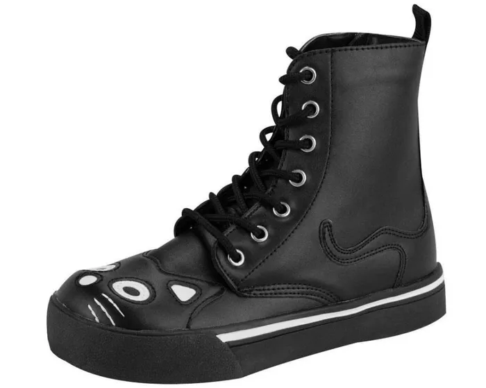 Black Kitty Sneaker Boot 8211 TUK Shoes Women TUK Shoes Sneakers