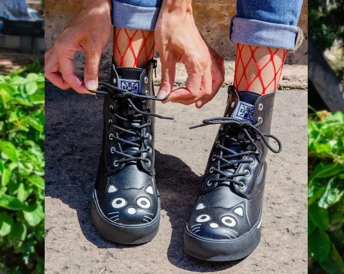 Black Kitty Sneaker Boot 8211 TUK Shoes Women TUK Shoes Sneakers Black Kitty Sneaker Boot 8211 TUK Shoes Women TUK Shoes Sneakers