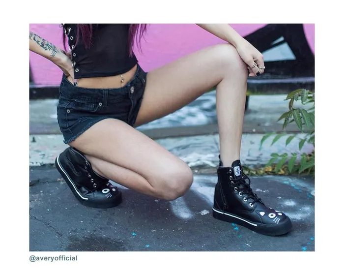 Black Kitty Sneaker Boot 8211 TUK Shoes Women TUK Shoes Sneakers Black Kitty Sneaker Boot 8211 TUK Shoes Women TUK Shoes Sneakers