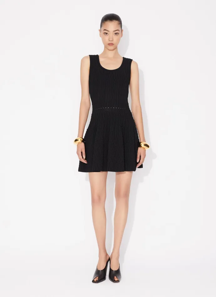 Black KNIT SKATER DRESS Women Alaa Dresses