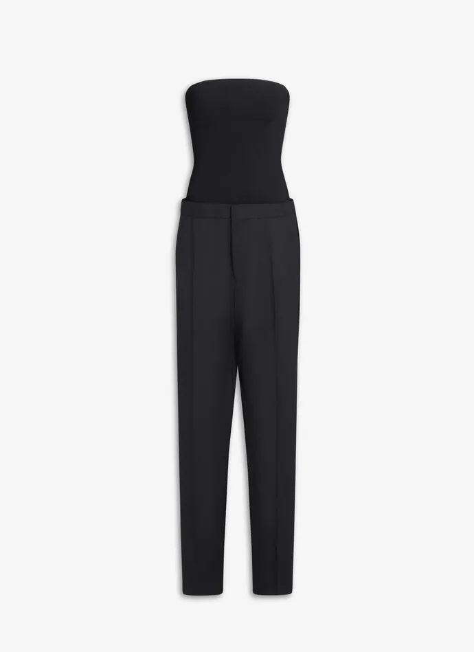 Black KNIT TAILORED BUSTIER JUMPSUIT Women Alaa Pants and Shorts