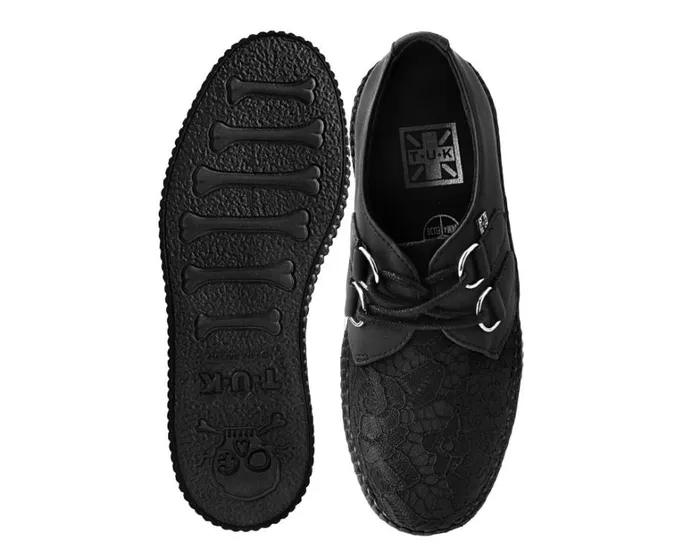 Black Lace Viva Mondo Creeper Women TUK Shoes Vegan
