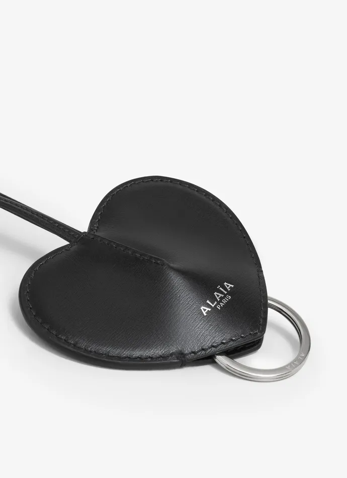 Black LE CUR BELL KEY HOLDER IN CALFSKIN Women Alaa Small Leather Goods