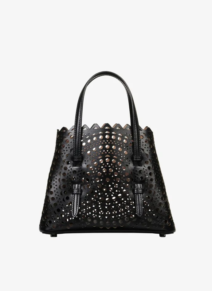 Black Mina 25 Bag In New Vienne Lux Calfskin Women Alaa Tote Bags