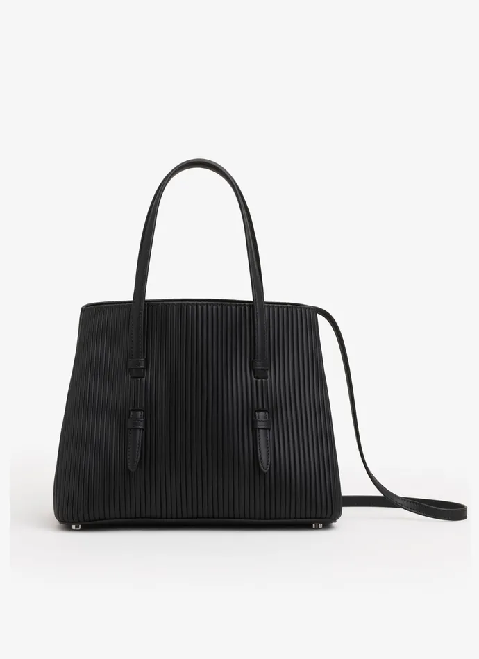 Black MINA 25 BAG IN VERTICAL LEATHER Women Alaa Le Mina