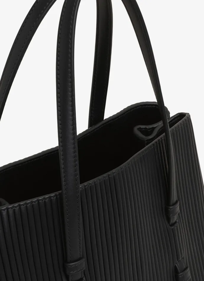 Black MINA 25 BAG IN VERTICAL LEATHER Women Alaa Le Mina