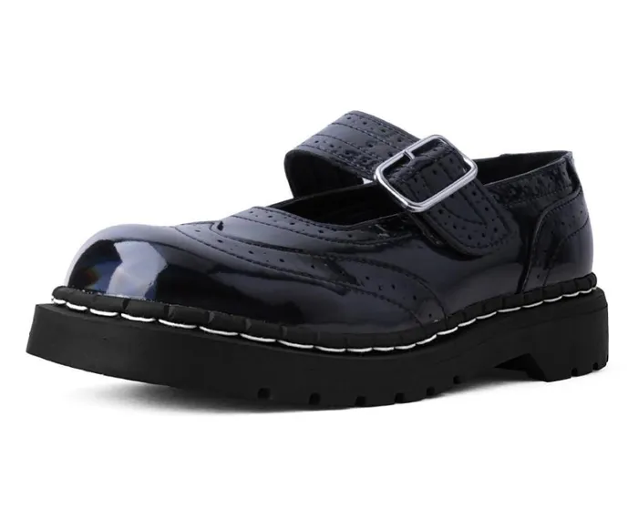 Black Prism Brogue Mary Jane Women TUK Shoes Mary Janes
