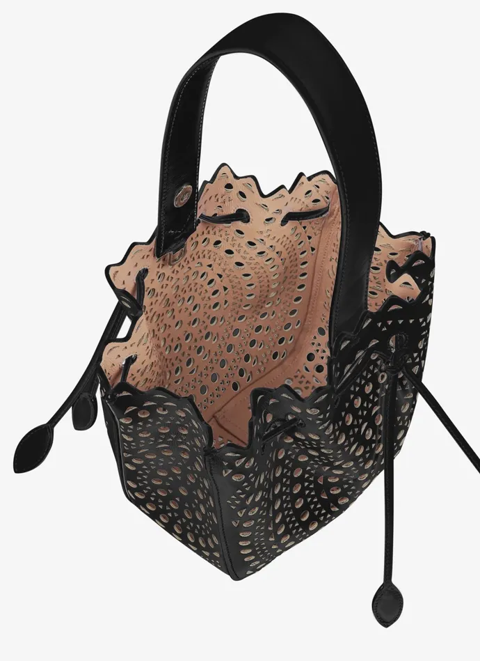 Black Rose Marie Bag New Vienne Lux Calfskin Women Alaa Mini Bags