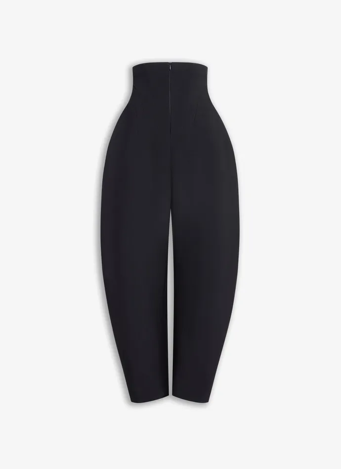 Black ROUND CORSET PANT Women Alaa Pants and Shorts