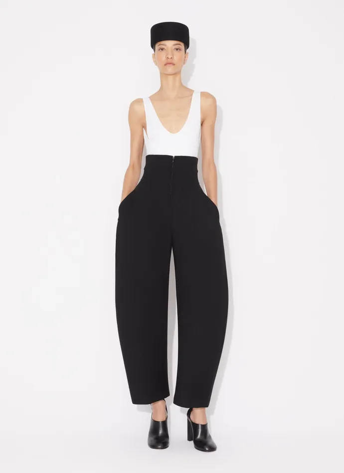 Black ROUND CORSET PANT Women Alaa Pants and Shorts