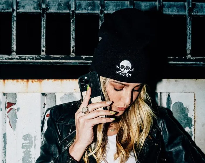 Black Skull Embroidery Beanie Adult TUK Shoes Apparel Black Skull Embroidery Beanie Adult TUK Shoes Apparel