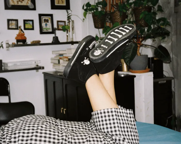 Black Suede 5Eye Pirate Sneaker Women TUK Shoes Sneakers