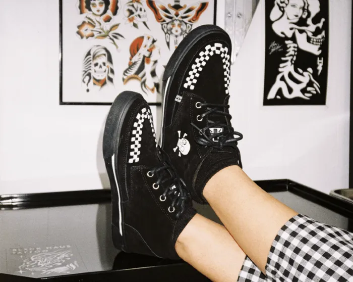 Black Suede 5Eye Pirate Sneaker Women TUK Shoes Sneakers