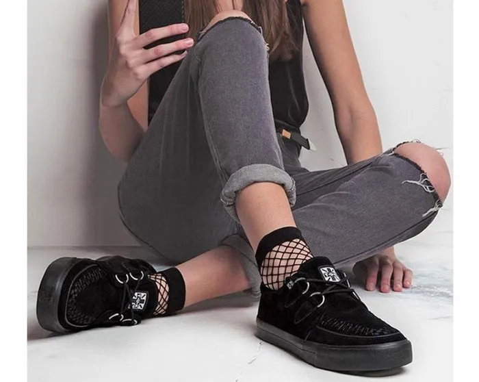 Black Suede DRing Sneaker Women TUK Shoes Sneakers Black Suede DRing Sneaker Women TUK Shoes Sneakers