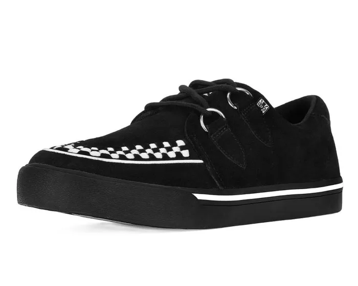 Black Suede White Interlace Sneaker Women TUK Shoes Sneakers