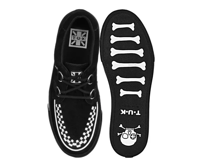 Black Suede White Interlace Sneaker Women TUK Shoes Sneakers