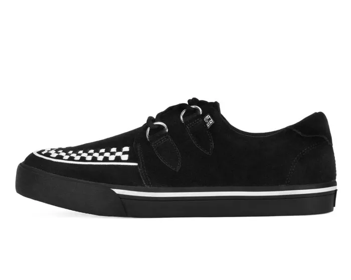 Black Suede White Interlace Sneaker Women TUK Shoes Sneakers