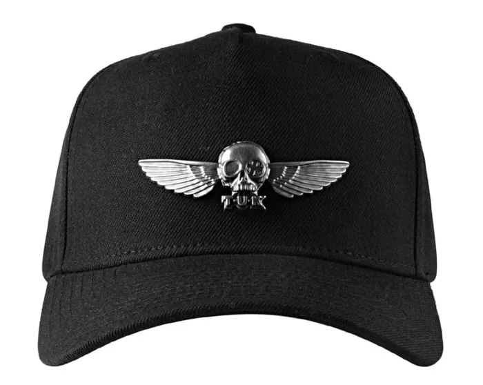 Black TUK Wing Pin Dad Hat Adult TUK Shoes Stickers Pins Patches Totes