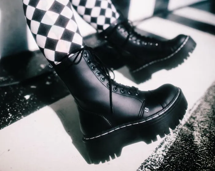 Black TUKskin 10Eye Double Decker Boot Men TUK Shoes Boots Black TUKskin 10Eye Double Decker Boot Men TUK Shoes Boots