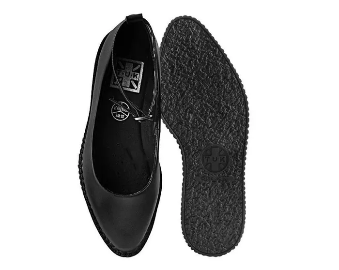 Black TUKskin Ballet Ankle Strap Creeper Mary Jane Shoe Women TUK Shoes Vegan Black TUKskin Ballet Ankle Strap Creeper Mary Jane Shoe Women TUK Shoes Vegan