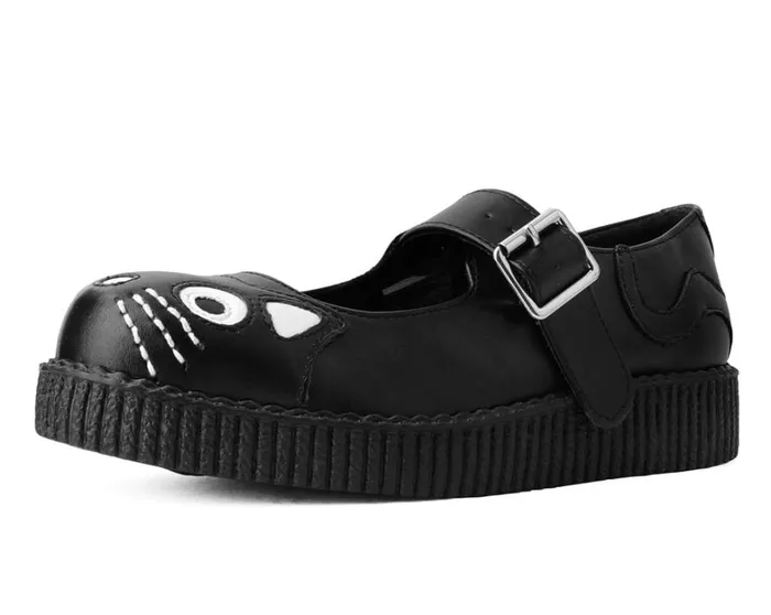 Black TUKskin Kitty Viva Low Mary Jane Women TUK Shoes Kitty Styles