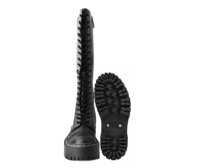 Black TUKskin Kneehigh Double Decker Boot Women TUK Shoes Boots Black TUKskin Kneehigh Double Decker Boot Women TUK Shoes Boots