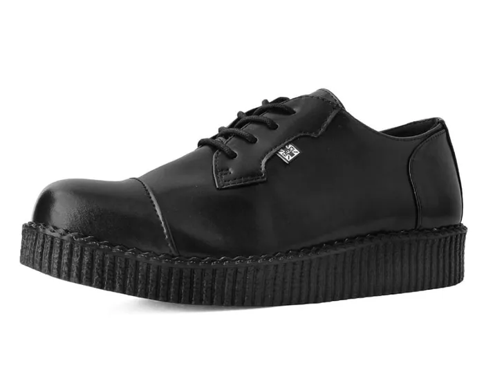 Black TUKskin Toe Cap Viva Low Creeper Women TUK Shoes Vegan