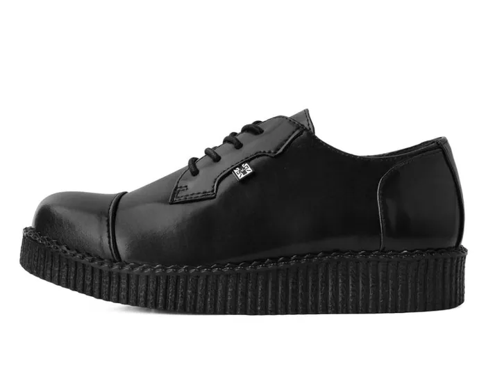 Black TUKskin Toe Cap Viva Low Creeper Women TUK Shoes Vegan