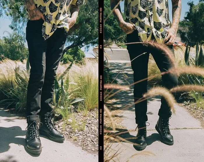 Black TUKskin Vegan Pointed Lace Up Creeper Boots Men TUK Shoes Vegan Black TUKskin Vegan Pointed Lace Up Creeper Boots Men TUK Shoes Vegan