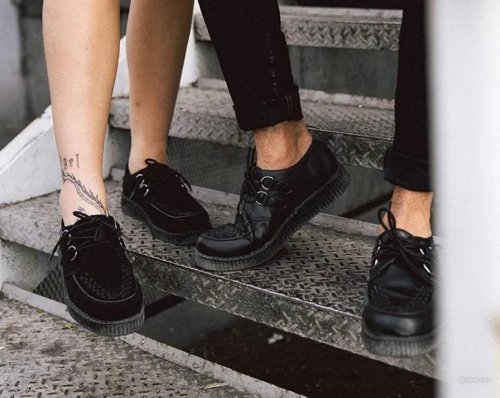 Black TUKskin Vegan Viva Low Sole Creepers Men TUK Shoes Vegan Black TUKskin Vegan Viva Low Sole Creepers Men TUK Shoes Vegan