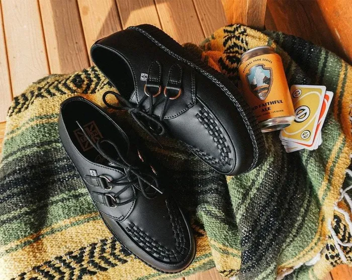 Black TUKskin Vegan Viva Low Sole Creepers Men TUK Shoes Vegan Black TUKskin Vegan Viva Low Sole Creepers Men TUK Shoes Vegan