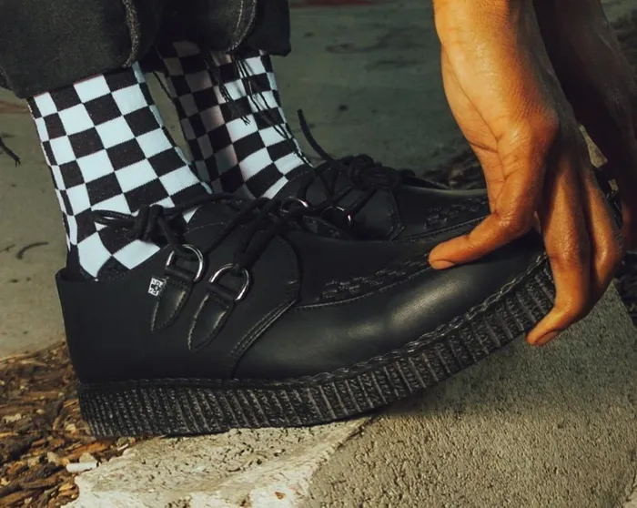 Black TUKskin Vegan Viva Low Sole Creepers Men TUK Shoes Vegan Black TUKskin Vegan Viva Low Sole Creepers Men TUK Shoes Vegan