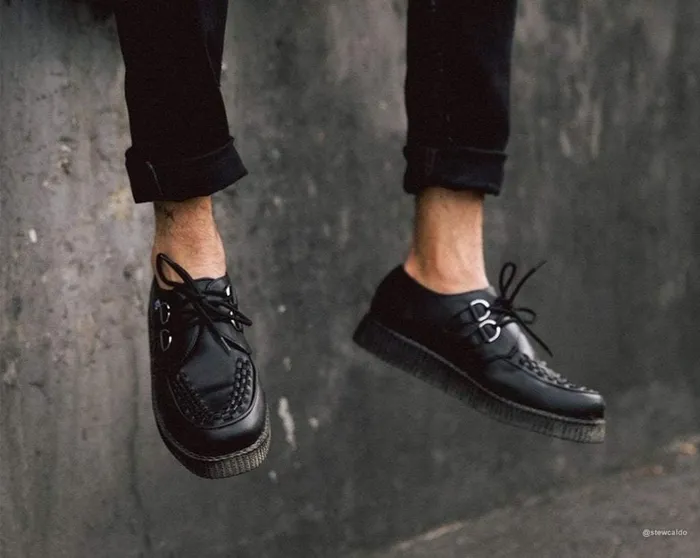 Black TUKskin Vegan Viva Low Sole Creepers Men TUK Shoes Vegan Black TUKskin Vegan Viva Low Sole Creepers Men TUK Shoes Vegan