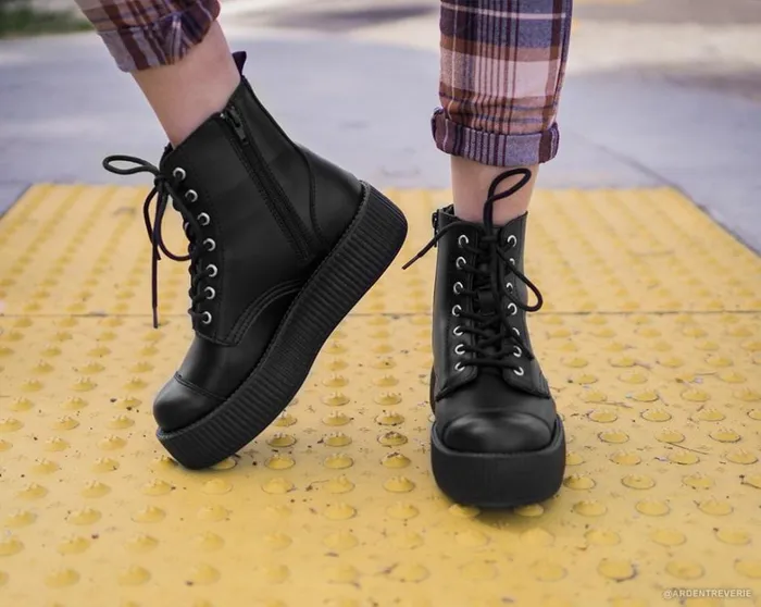 Black TUKskin Vegan Viva Mondo Boots Women TUK Shoes Boots Black TUKskin Vegan Viva Mondo Boots Women TUK Shoes Boots
