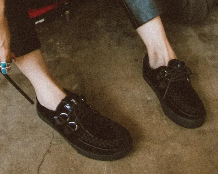 Black Velvet DRing Interlace Sneaker Women TUK Shoes Sneakers Black Velvet DRing Interlace Sneaker Women TUK Shoes Sneakers